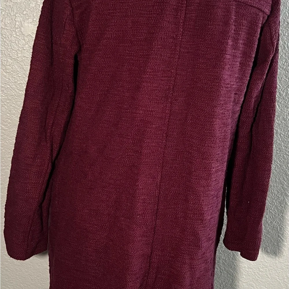 Steve Madden Elegant Burgundy Women's open Sweater jacket size small oversized - Picture 4 of 4
